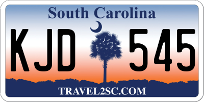 SC license plate KJD545