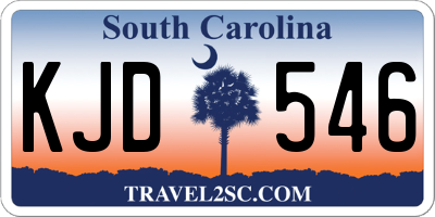 SC license plate KJD546