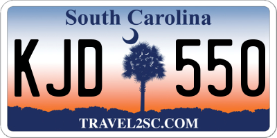 SC license plate KJD550