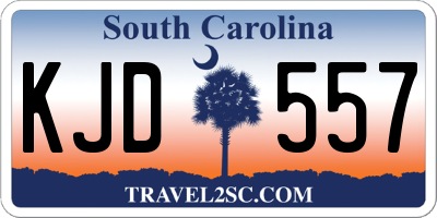 SC license plate KJD557