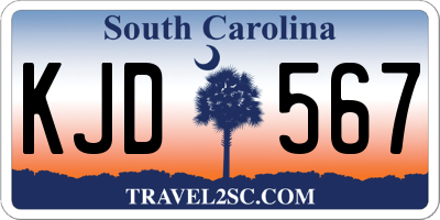 SC license plate KJD567
