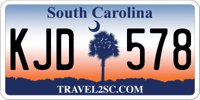 SC license plate KJD578