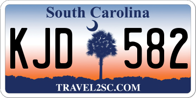 SC license plate KJD582