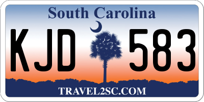 SC license plate KJD583