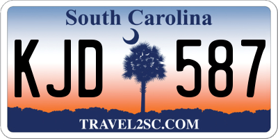 SC license plate KJD587