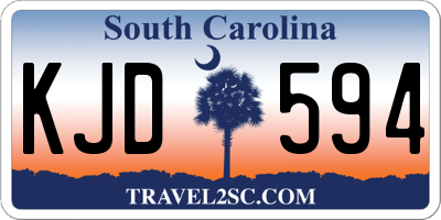SC license plate KJD594