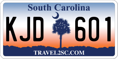 SC license plate KJD601