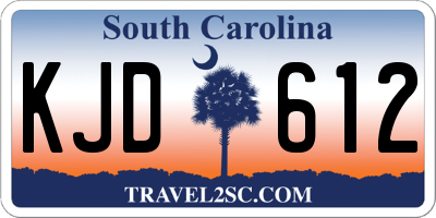 SC license plate KJD612