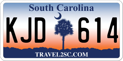 SC license plate KJD614