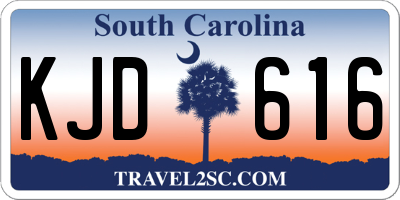 SC license plate KJD616