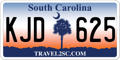 SC license plate KJD625