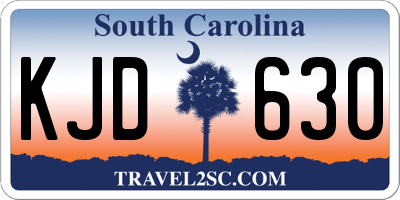 SC license plate KJD630
