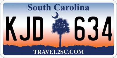 SC license plate KJD634