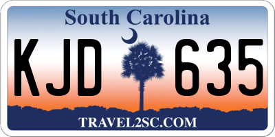 SC license plate KJD635