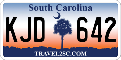SC license plate KJD642