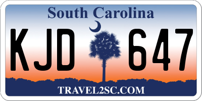 SC license plate KJD647