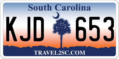 SC license plate KJD653