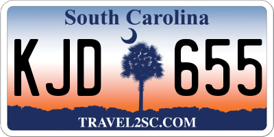 SC license plate KJD655