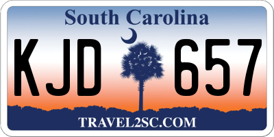 SC license plate KJD657