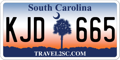 SC license plate KJD665