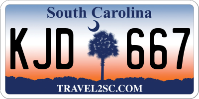 SC license plate KJD667
