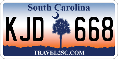 SC license plate KJD668