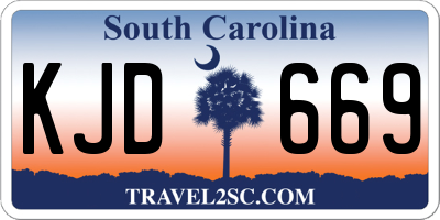 SC license plate KJD669