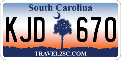 SC license plate KJD670