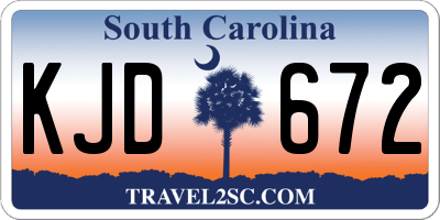 SC license plate KJD672