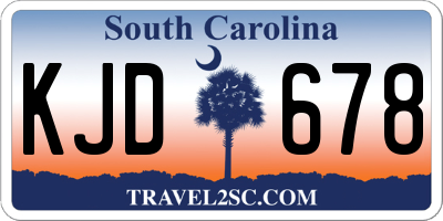 SC license plate KJD678