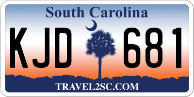 SC license plate KJD681