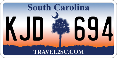SC license plate KJD694