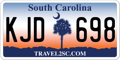 SC license plate KJD698