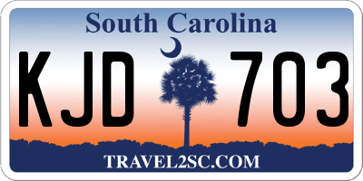 SC license plate KJD703