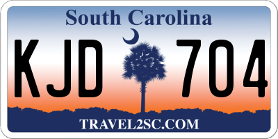 SC license plate KJD704