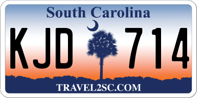 SC license plate KJD714