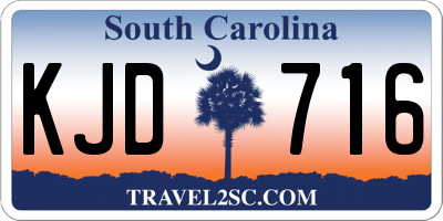 SC license plate KJD716