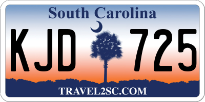 SC license plate KJD725