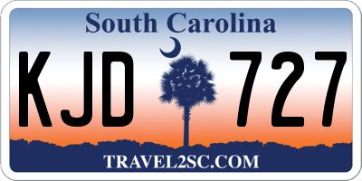 SC license plate KJD727
