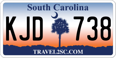 SC license plate KJD738