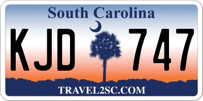 SC license plate KJD747