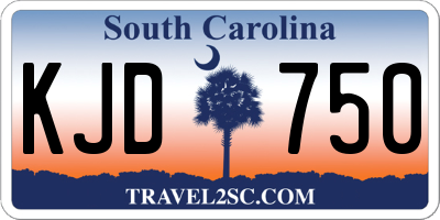 SC license plate KJD750