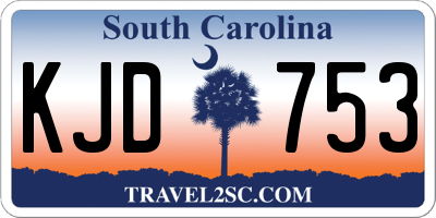 SC license plate KJD753