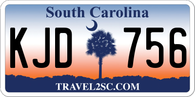SC license plate KJD756