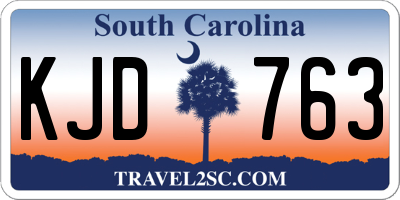 SC license plate KJD763