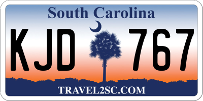SC license plate KJD767