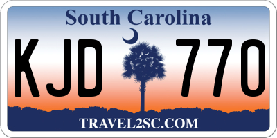 SC license plate KJD770