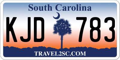 SC license plate KJD783