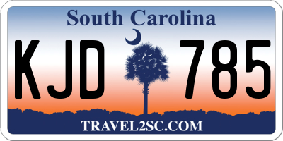 SC license plate KJD785