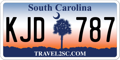 SC license plate KJD787